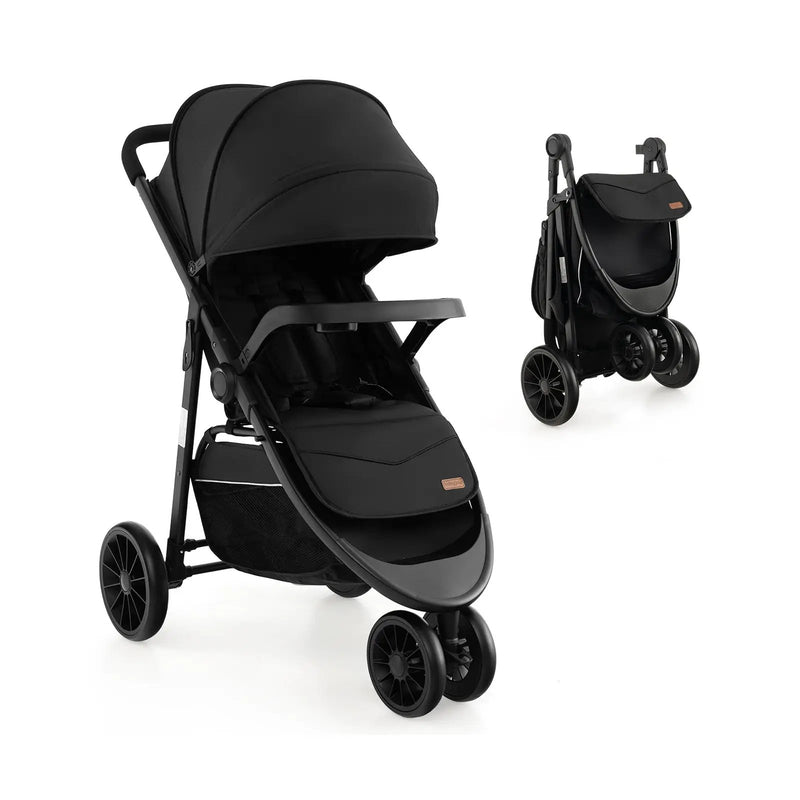 Baby Jogging Stroller with Adjustable Canopy for Newborn by DirectDeals