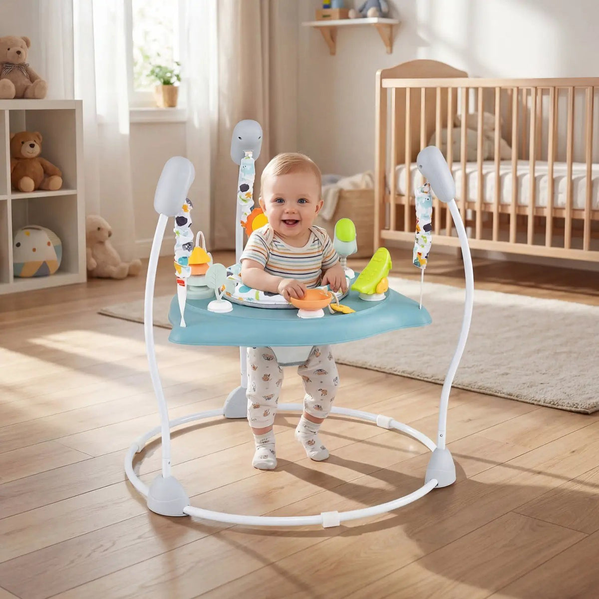 Baby Jump and Play Activity Center with Rotatable Seat and Interactive Toys, photo 5 of 15