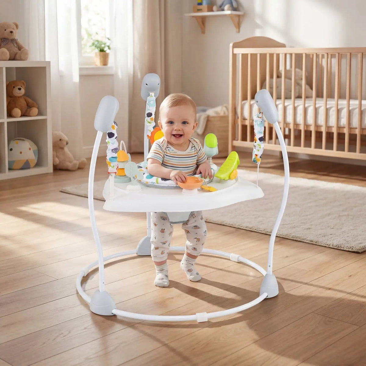 Baby Jump and Play Activity Center with Rotatable Seat and Interactive Toys, photo 11 of 15