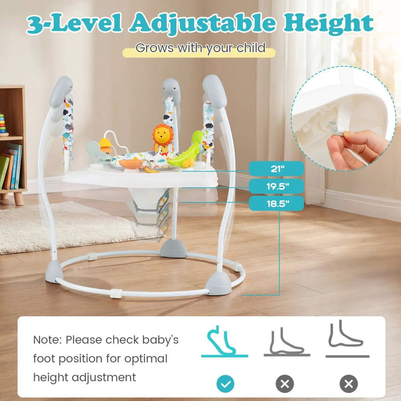 Baby Jump and Play Activity Center with Rotatable Seat and Interactive Toys by DirectDeals