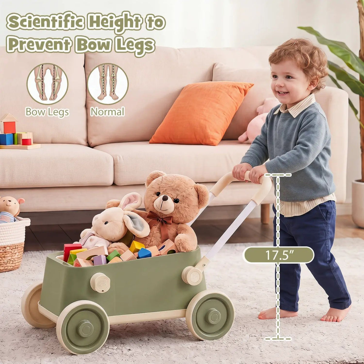 Push Walker with Storage Basket and Foldable Handle, photo 15 of 24