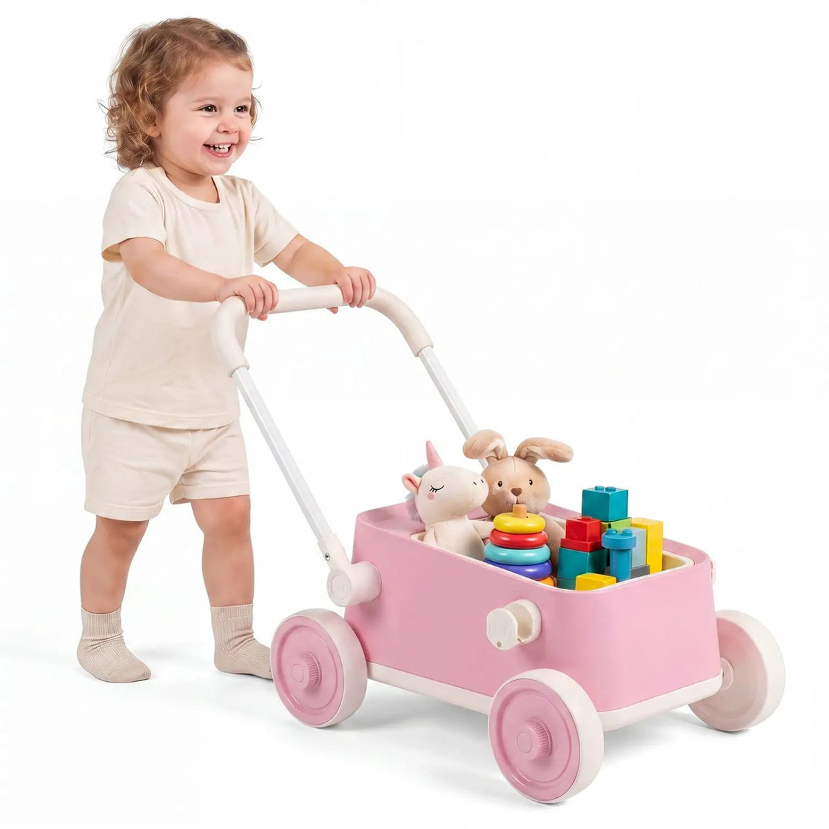 Push Walker with Storage Basket and Foldable Handle, photo 20 of 24