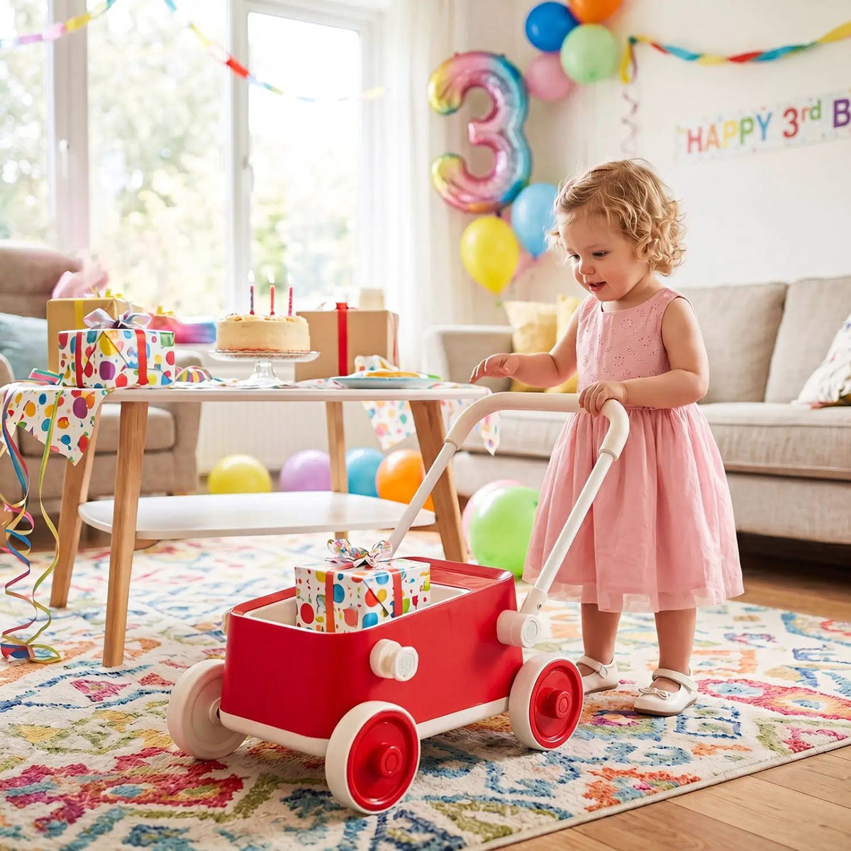 Push Walker with Storage Basket and Foldable Handle, photo 6 of 24