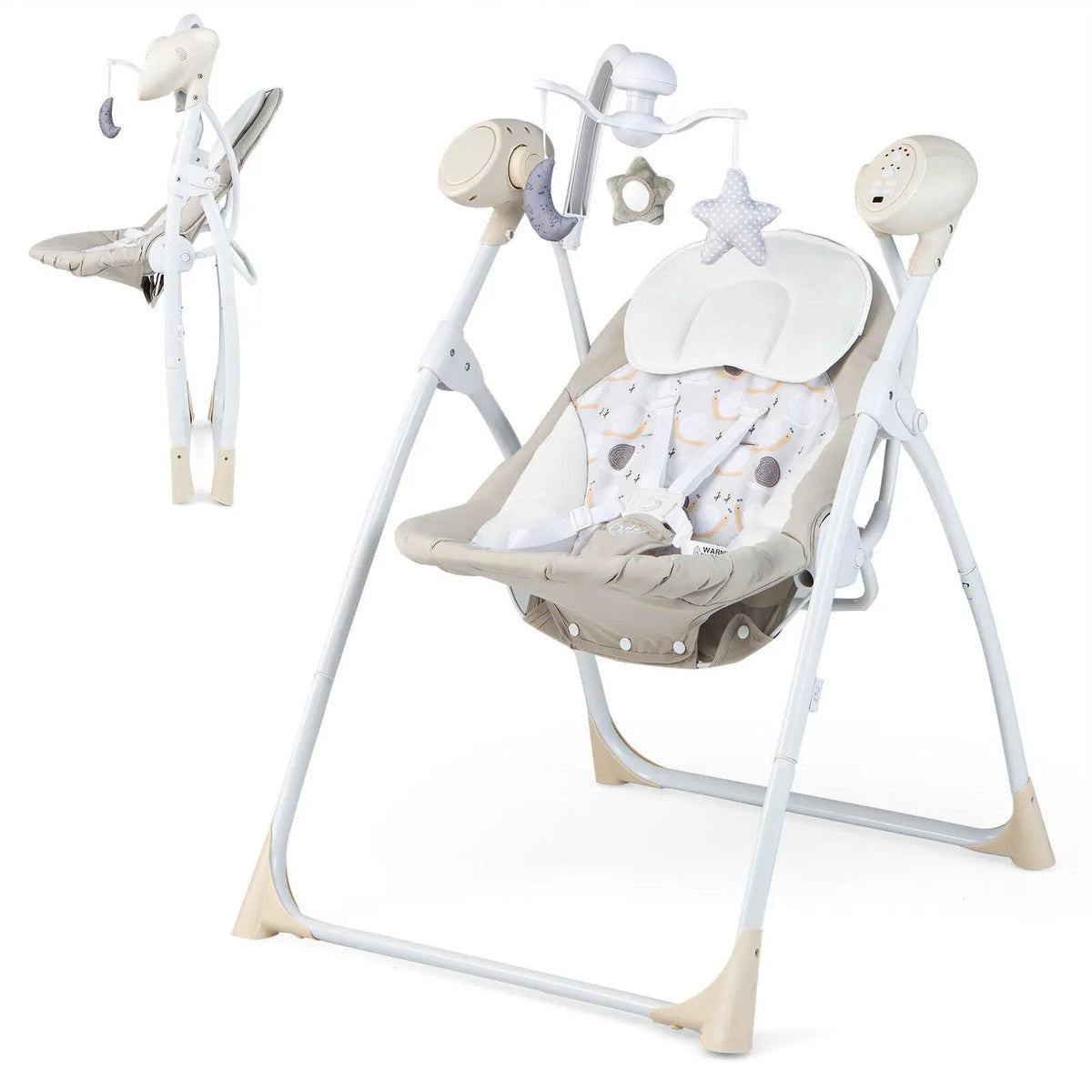 Electric Foldable Baby Rocking Chair with Adjustable Backrest, photo 13 of 16