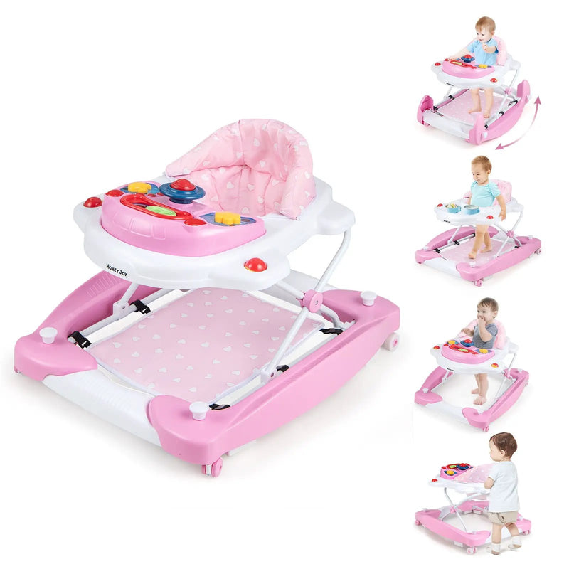 6 in 1 Foldable Baby Walker with Adjustable Height by DirectDeals