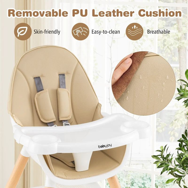 5-in-1 Baby Wooden Convertible High Chair by DirectDeals