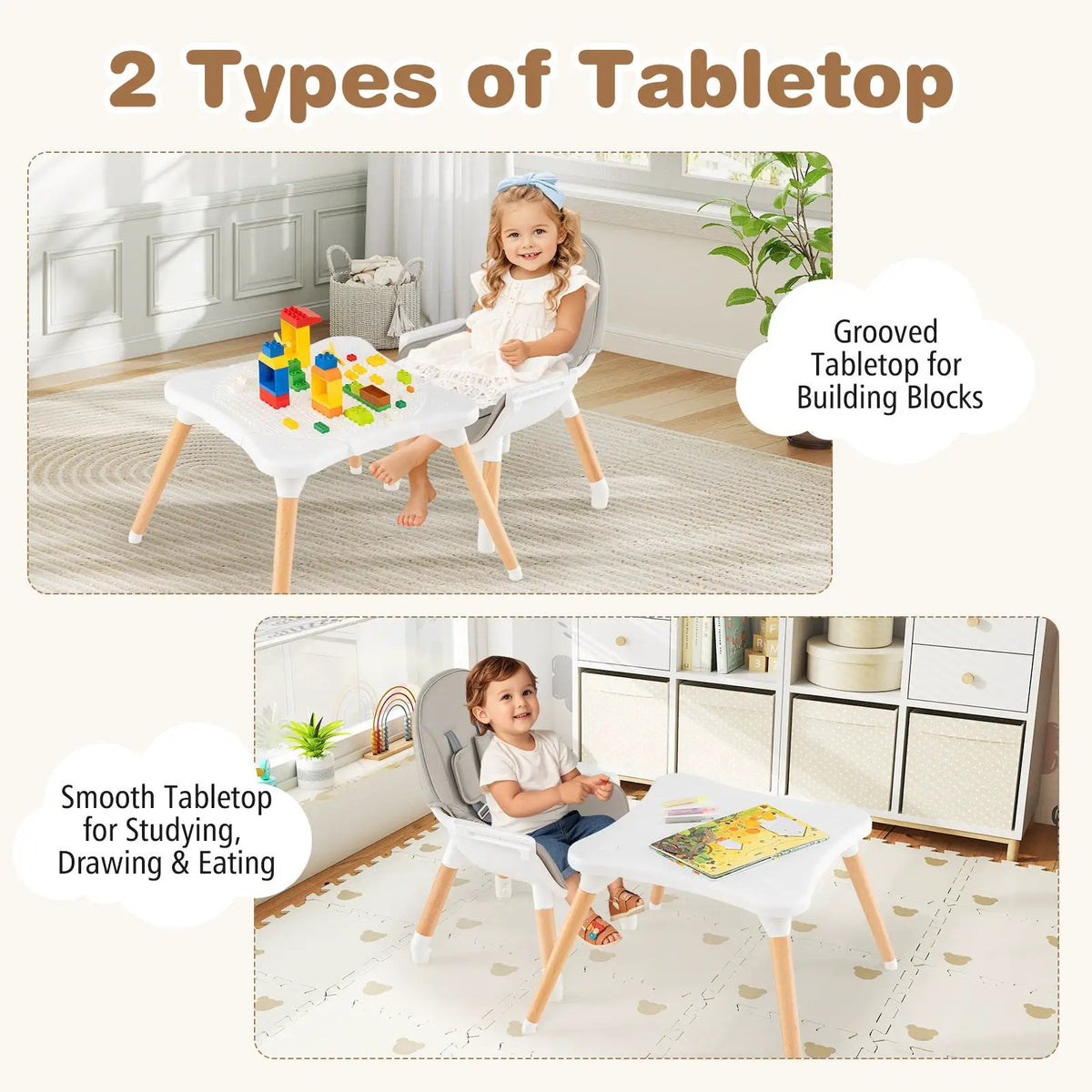 5-in-1 Baby Wooden Convertible High Chair, photo 26 of 32