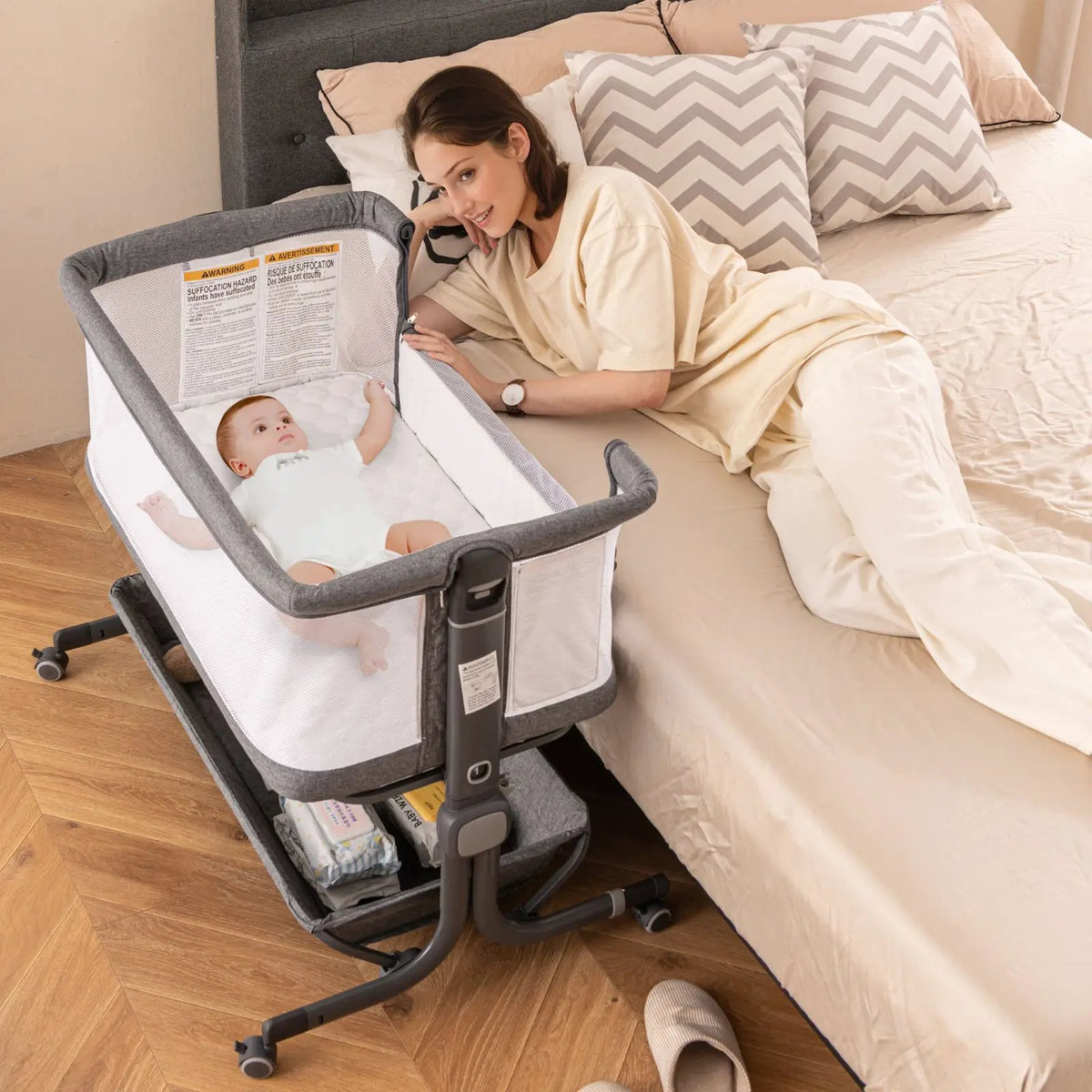 Bedside Sleeper Bassinet with 6-Level Adjustable Height, photo 5 of 12