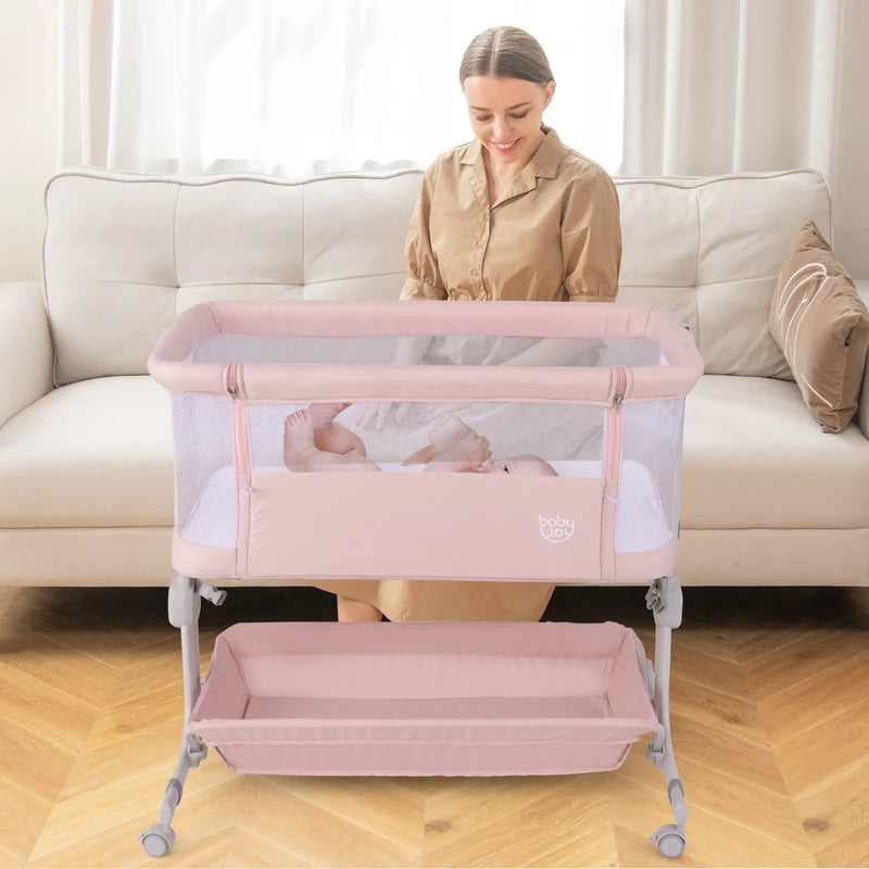 Bedside Sleeper Bassinet with 6-Level Adjustable Height by DirectDeals