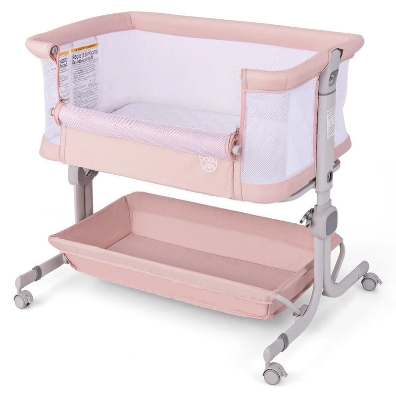 Bedside Sleeper Bassinet with 6-Level Adjustable Height by DirectDeals