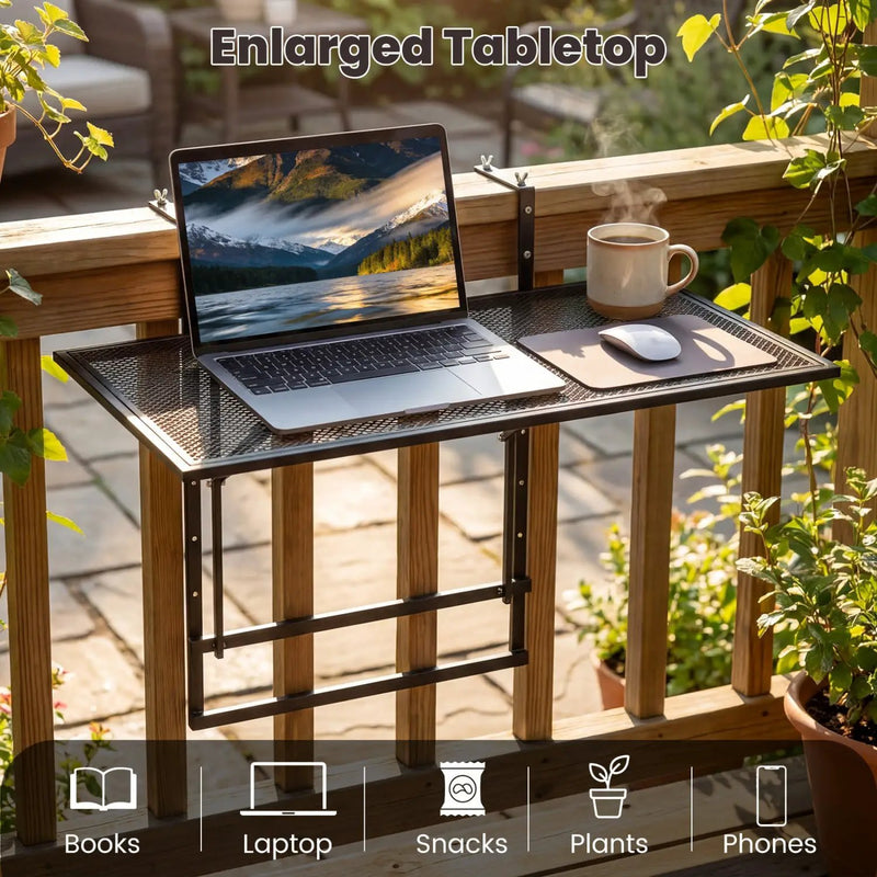 31.5 Inch Large Metal Folding Bar Table with 5 by DirectDeals
