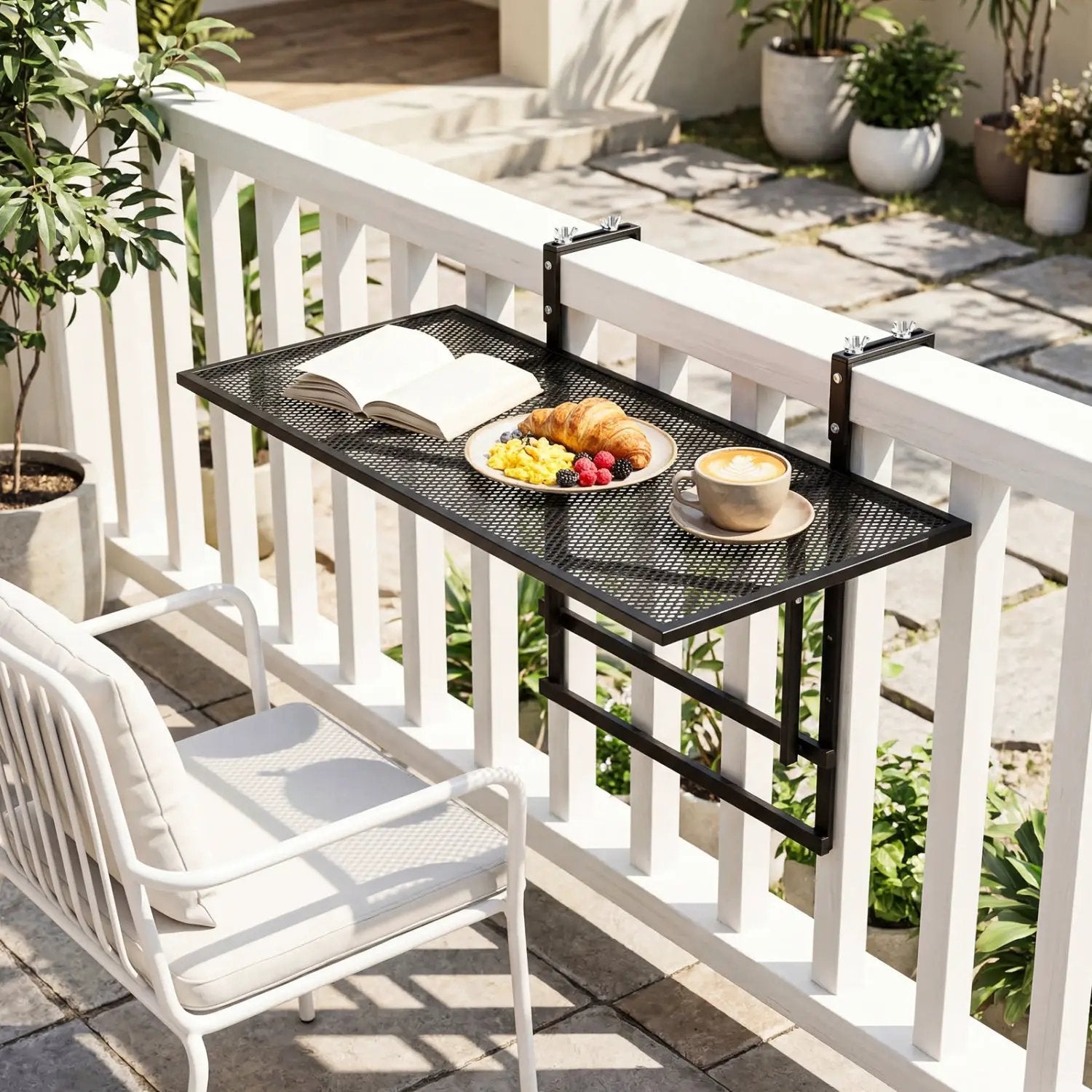 31.5 Inch Large Metal Folding Bar Table with 5 by DirectDeals