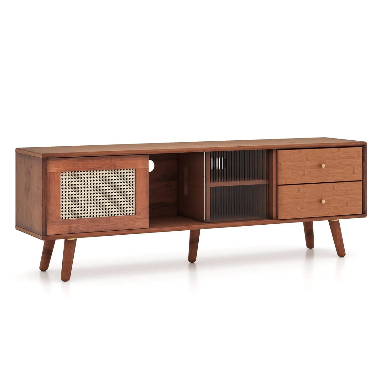 Bamboo TV Stand for TV up to 65 Inch, photo 3 of 9