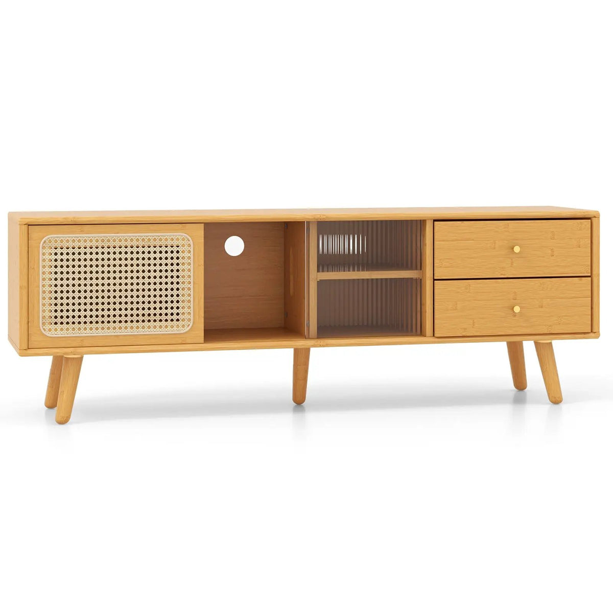 Bamboo TV Stand for TV up to 65 Inch, photo 9 of 9