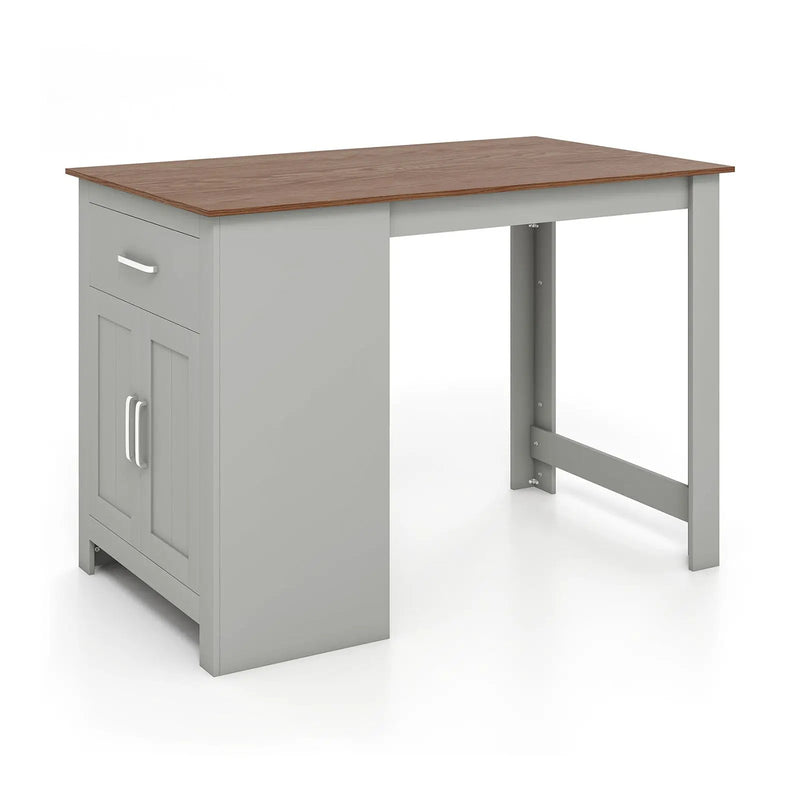 Counter Height Bar Table with Storage Cabinet and Drawer by DirectDeals