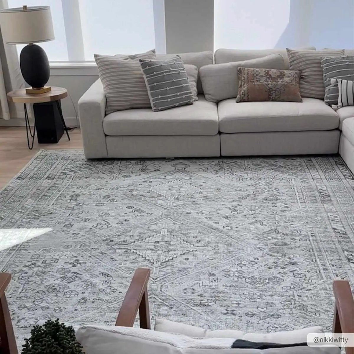 Barny Sage Flat Pile Washable Rug, photo 5 of 23