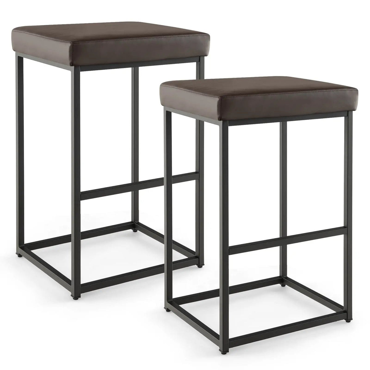 30 Inch Barstools Set of 2 with PU Leather Cover, photo 7 of 21