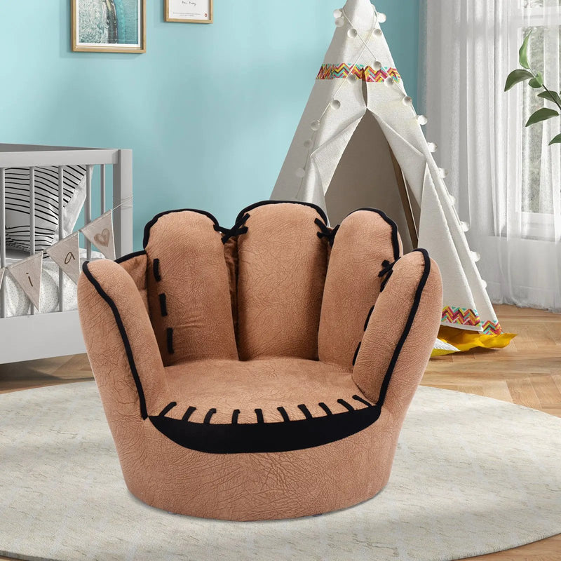 Household Five Fingers Baseball Glove Shaped Kids Leisure Upholstered Sofa by DirectDeals