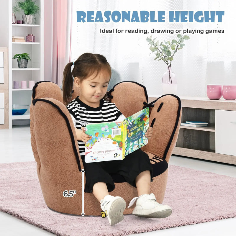 Household Five Fingers Baseball Glove Shaped Kids Leisure Upholstered Sofa by DirectDeals