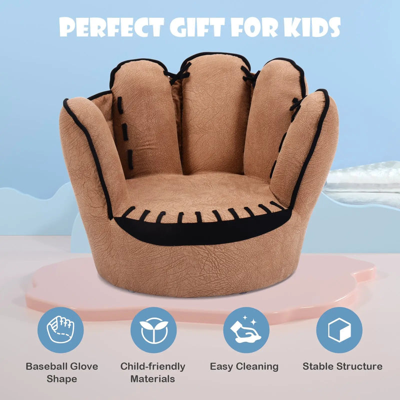 Household Five Fingers Baseball Glove Shaped Kids Leisure Upholstered Sofa by DirectDeals