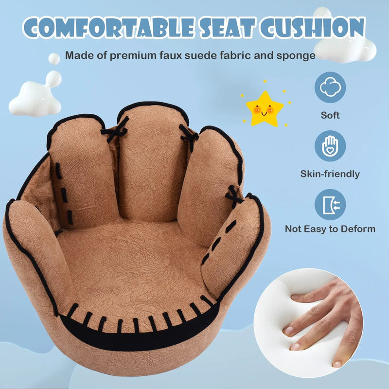 Household Five Fingers Baseball Glove Shaped Kids Leisure Upholstered Sofa by DirectDeals
