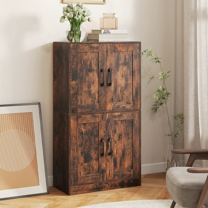 Bathroom Cabinet 43.5 inch Storage Cabinet with Doors and Adjustable Shelves by DirectDeals