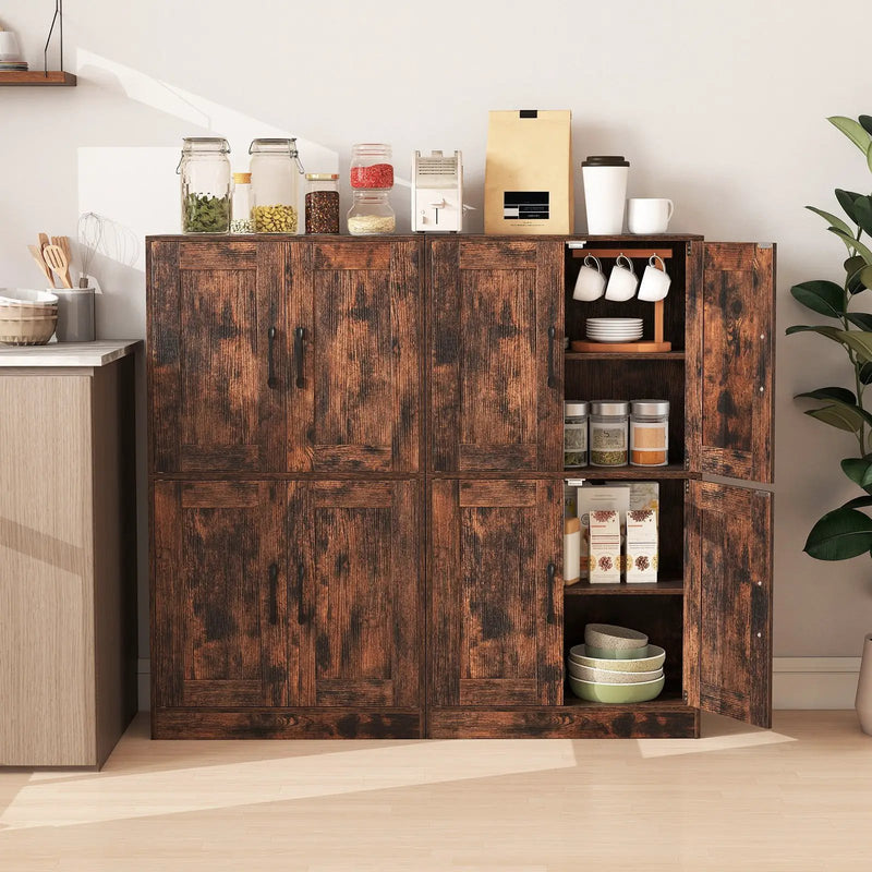 Bathroom Cabinet 43.5 inch Storage Cabinet with Doors and Adjustable Shelves by DirectDeals