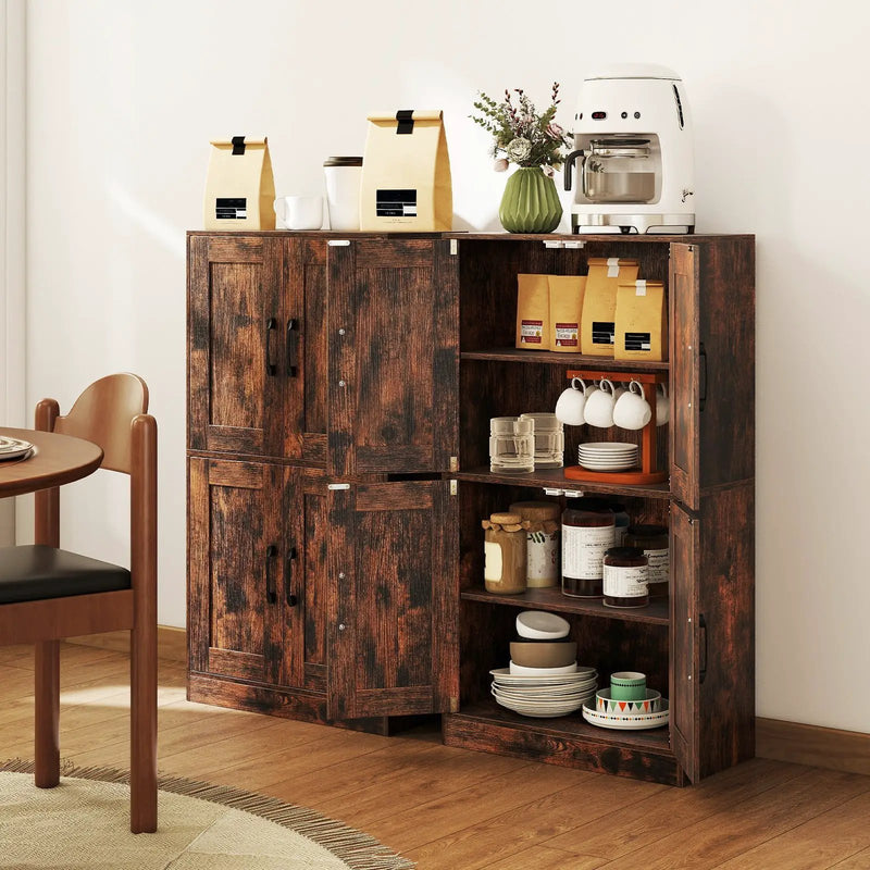 Bathroom Cabinet 43.5 inch Storage Cabinet with Doors and Adjustable Shelves by DirectDeals