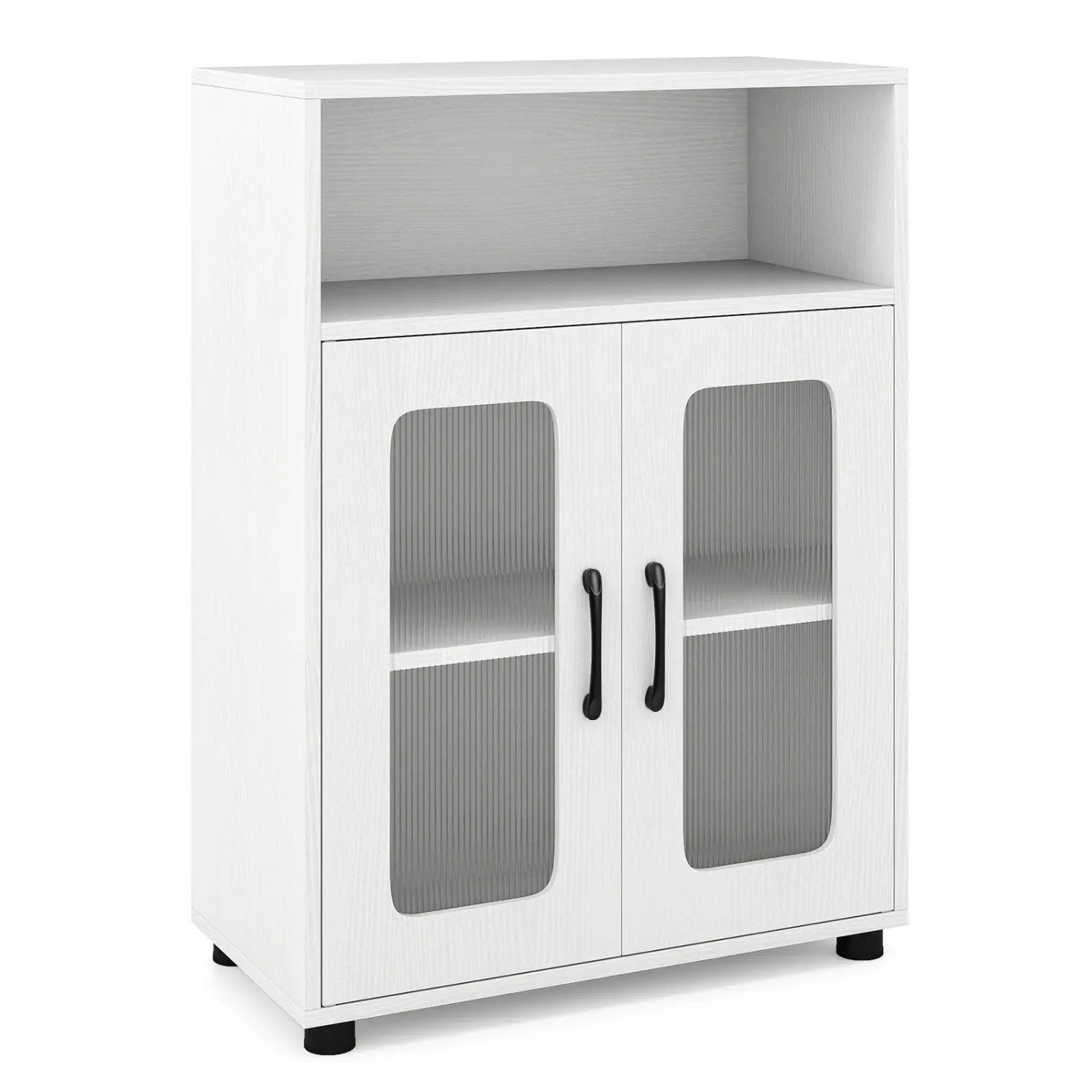 Bathroom Cabinet Freestanding Cabinet with 2 Doors and 3-Level Adjustable Shelf by DirectDeals