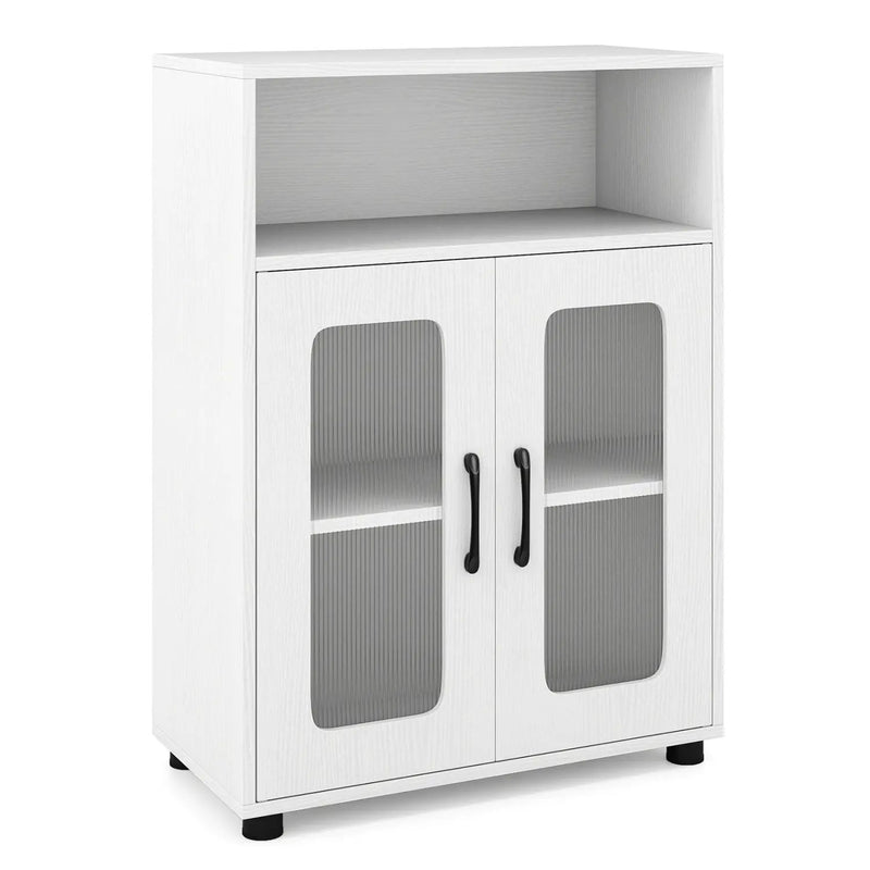 Bathroom Cabinet Freestanding Cabinet with 2 Doors and 3-Level Adjustable Shelf by DirectDeals