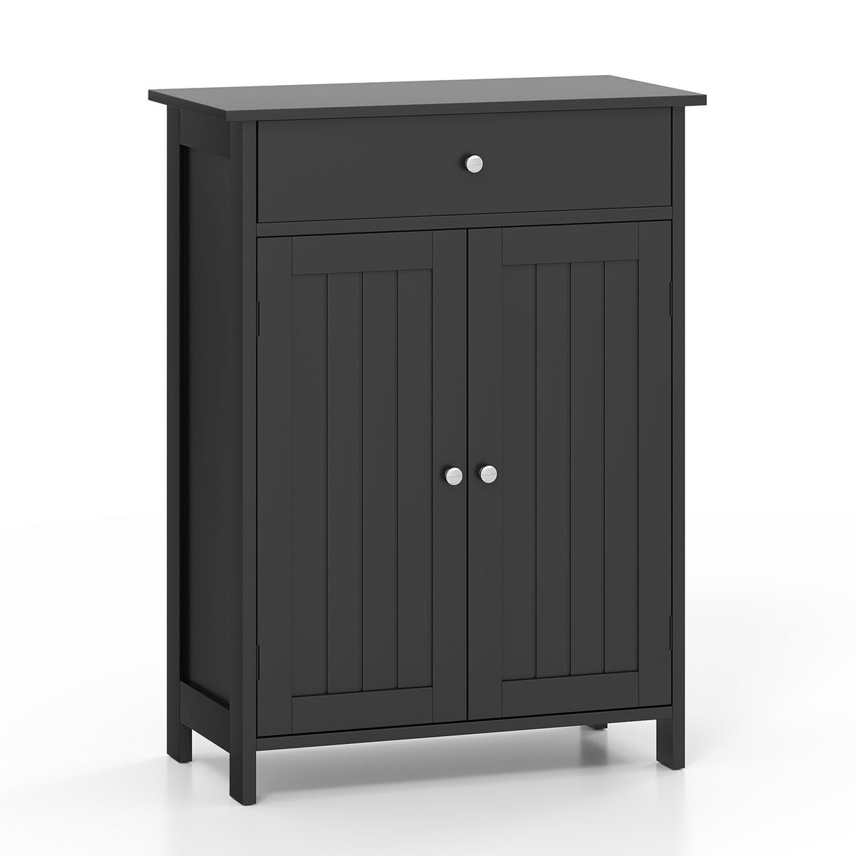 Bathroom Floor Cabinet Freestanding Storage Organizer with 2 Doors, photo 3 of 9