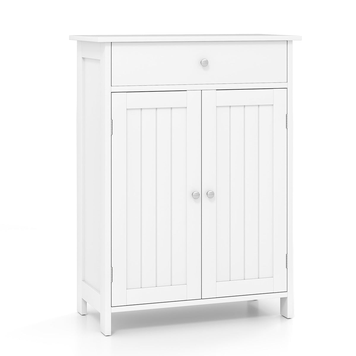 Bathroom Floor Cabinet Freestanding Storage Organizer with 2 Doors, photo 9 of 9