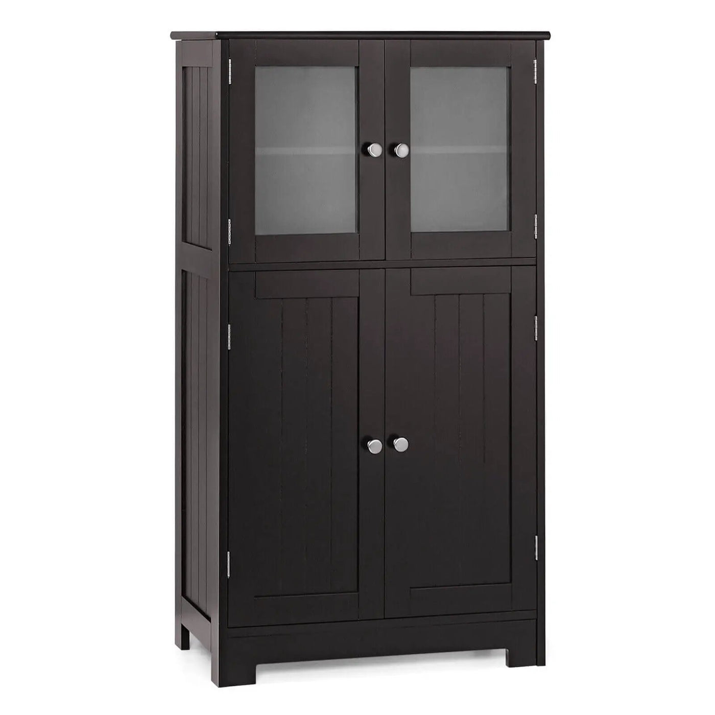 Bathroom Floor Storage Locker Kitchen Cabinet with Doors and Adjustable Shelf by DirectDeals