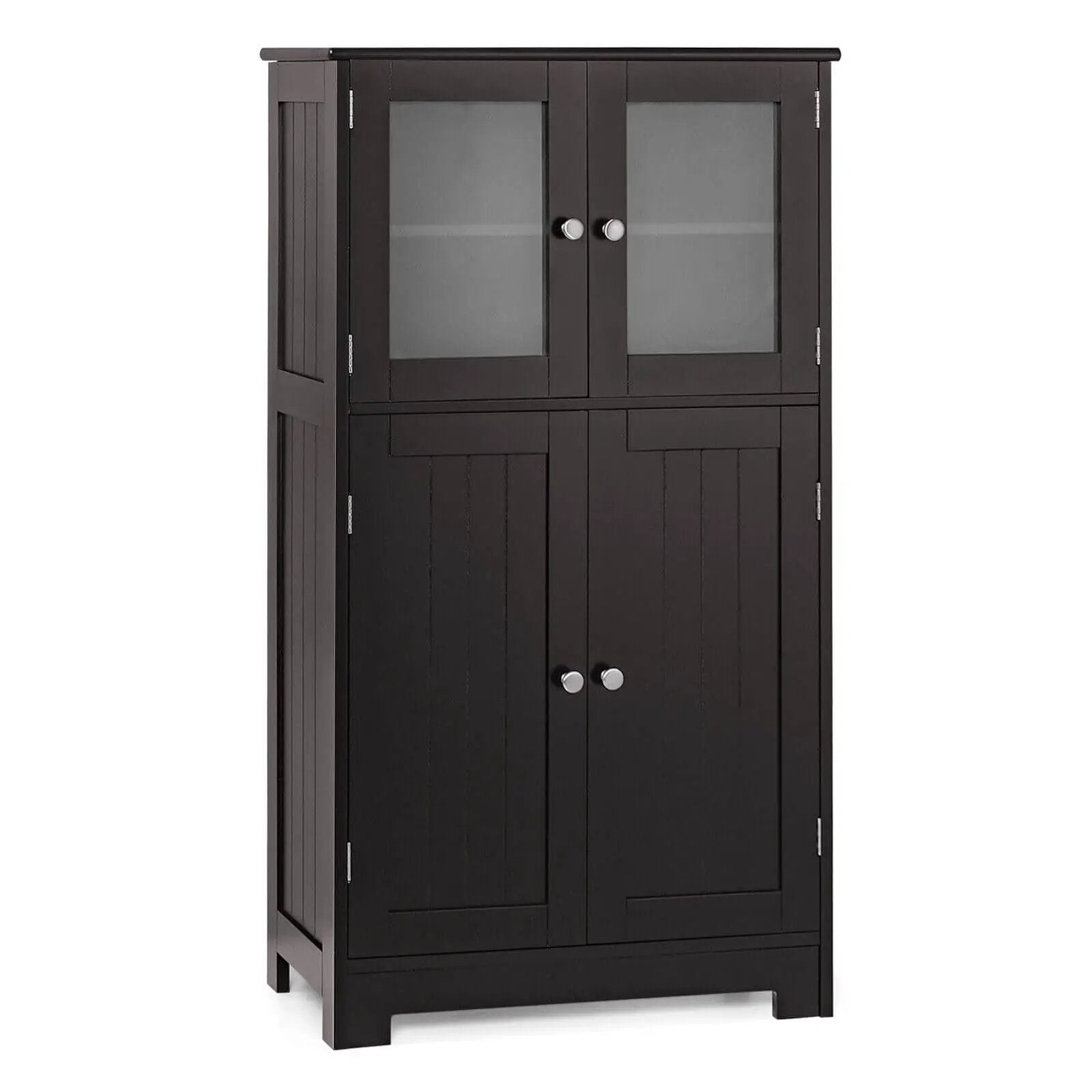 Bathroom Floor Storage Locker Kitchen Cabinet with Doors and Adjustable Shelf by DirectDeals