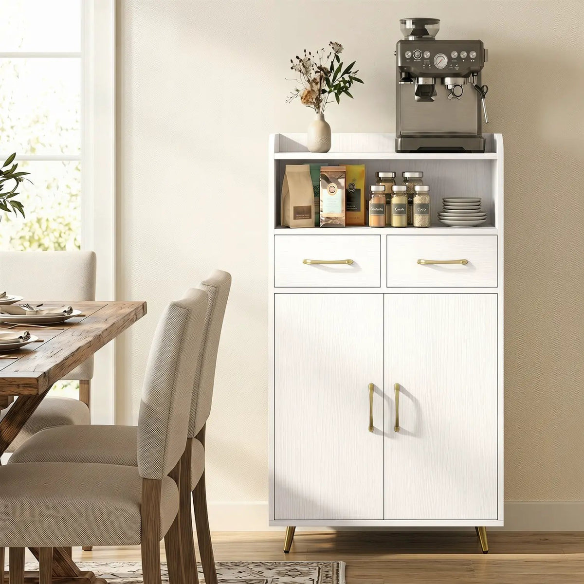 Freestanding Bathroom Storage Cabinet with 2 Drawers & Doors, photo 2 of 32