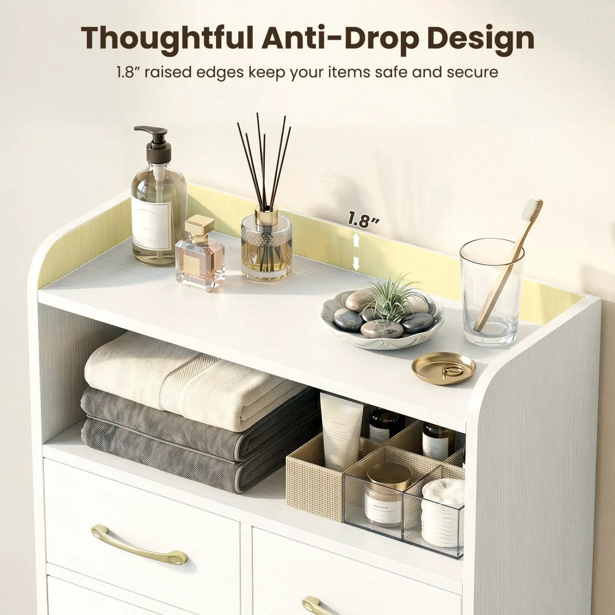 Freestanding Bathroom Storage Cabinet with 2 Drawers & Doors, photo 7 of 32