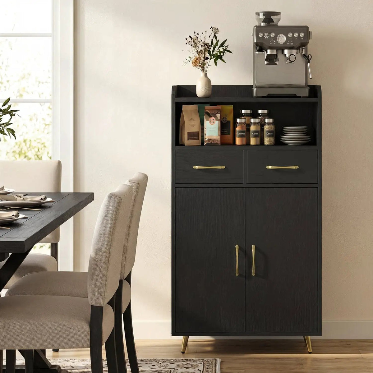 Freestanding Bathroom Storage Cabinet with 2 Drawers & Doors, photo 10 of 32