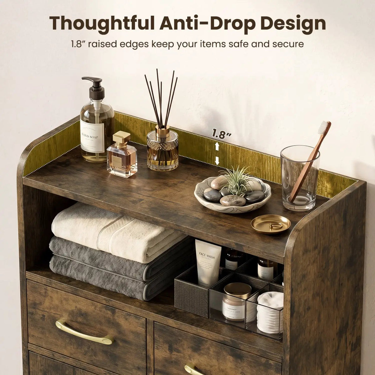 Freestanding Bathroom Storage Cabinet with 2 Drawers & Doors, photo 23 of 32