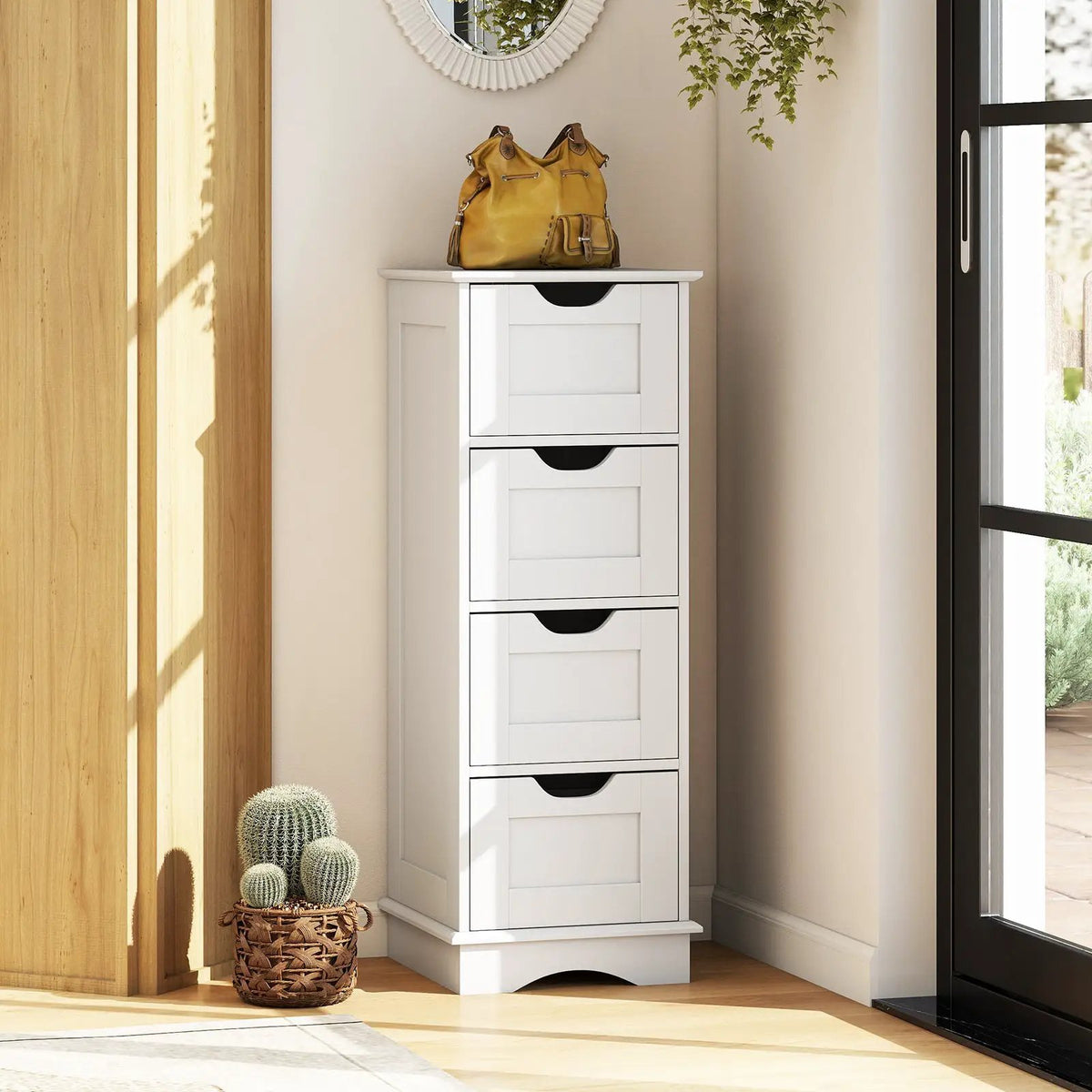 Bathroom Storage Cabinet with Cutout Handles and 4 Drawers, photo 13 of 16