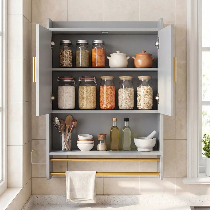 Bathroom Wall Cabinet Wall Mounted Medicine Cabinet with Towel Bars by DirectDeals