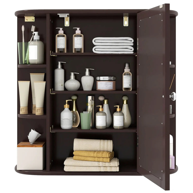 Bathroom Wall Cabinet with Mirror Door and Adjustable Shelves by DirectDeals