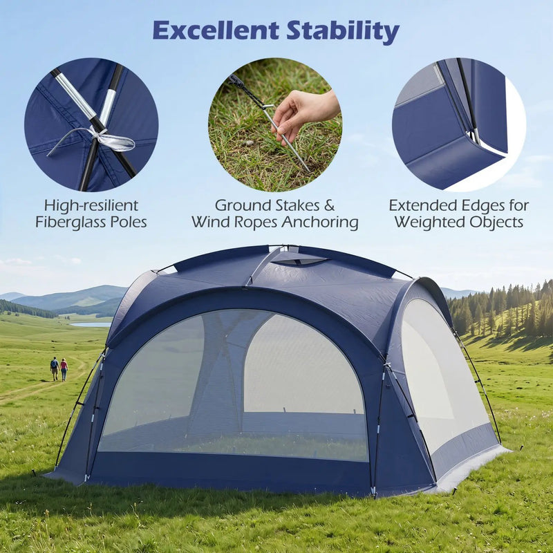Large Beach Tent for 12-15 People with Removable Sidewalls by DirectDeals
