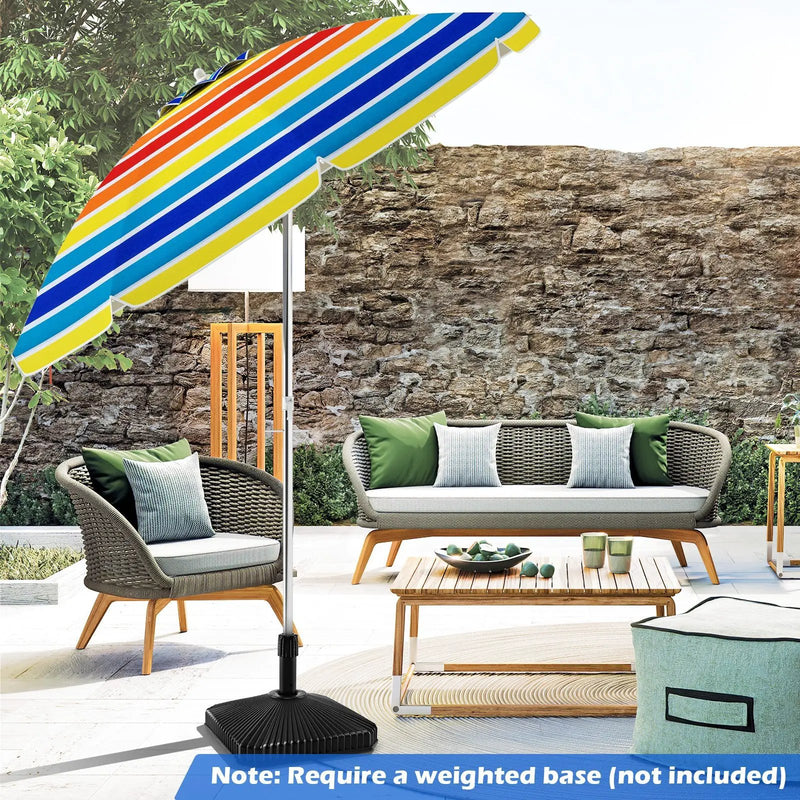6.5 Feet Beach Umbrella with by DirectDeals