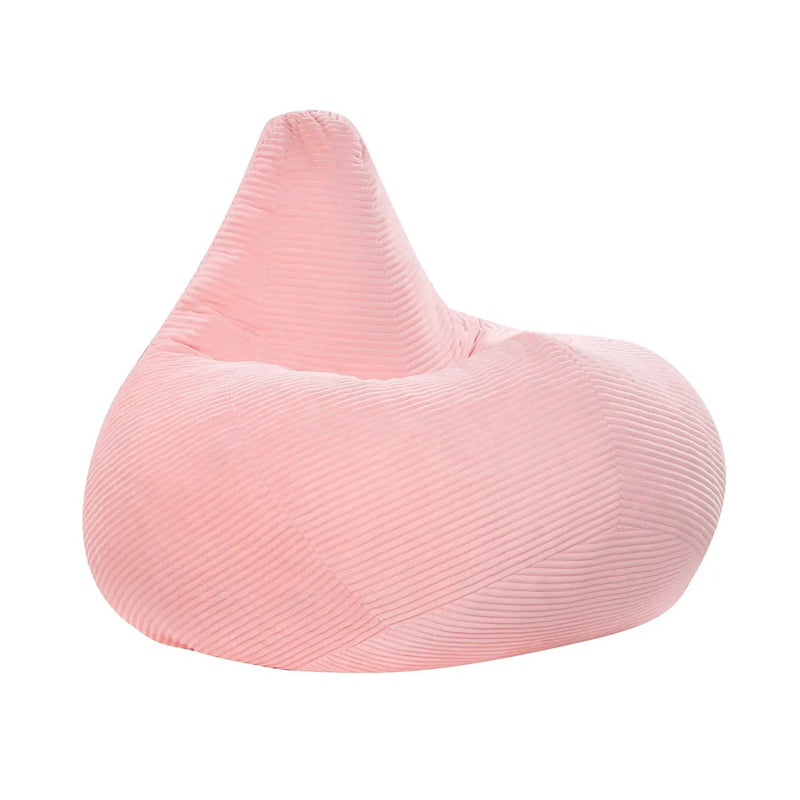 Bean Bag Chair for Adults Accent Lazy Sofa with Skin-friendly Corduroy Cover and Soft Sponge Filling by DirectDeals