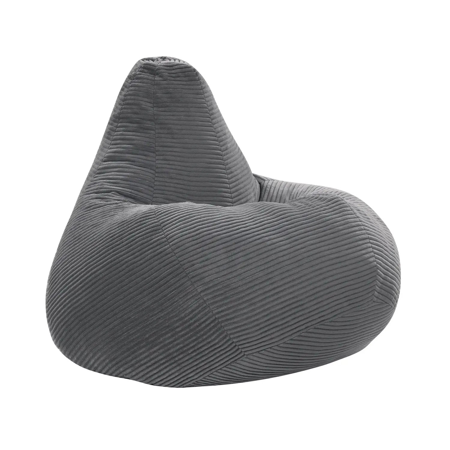 Bean Bag Chair for Adults Accent Lazy Sofa with Skin-friendly Corduroy Cover and Soft Sponge Filling by DirectDeals
