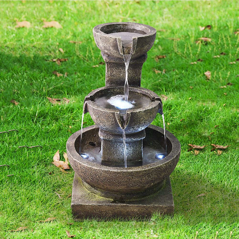 Resin Classical 3 Tier Tabletop Garden Fountain 16 Inch, photo 4 of 10
