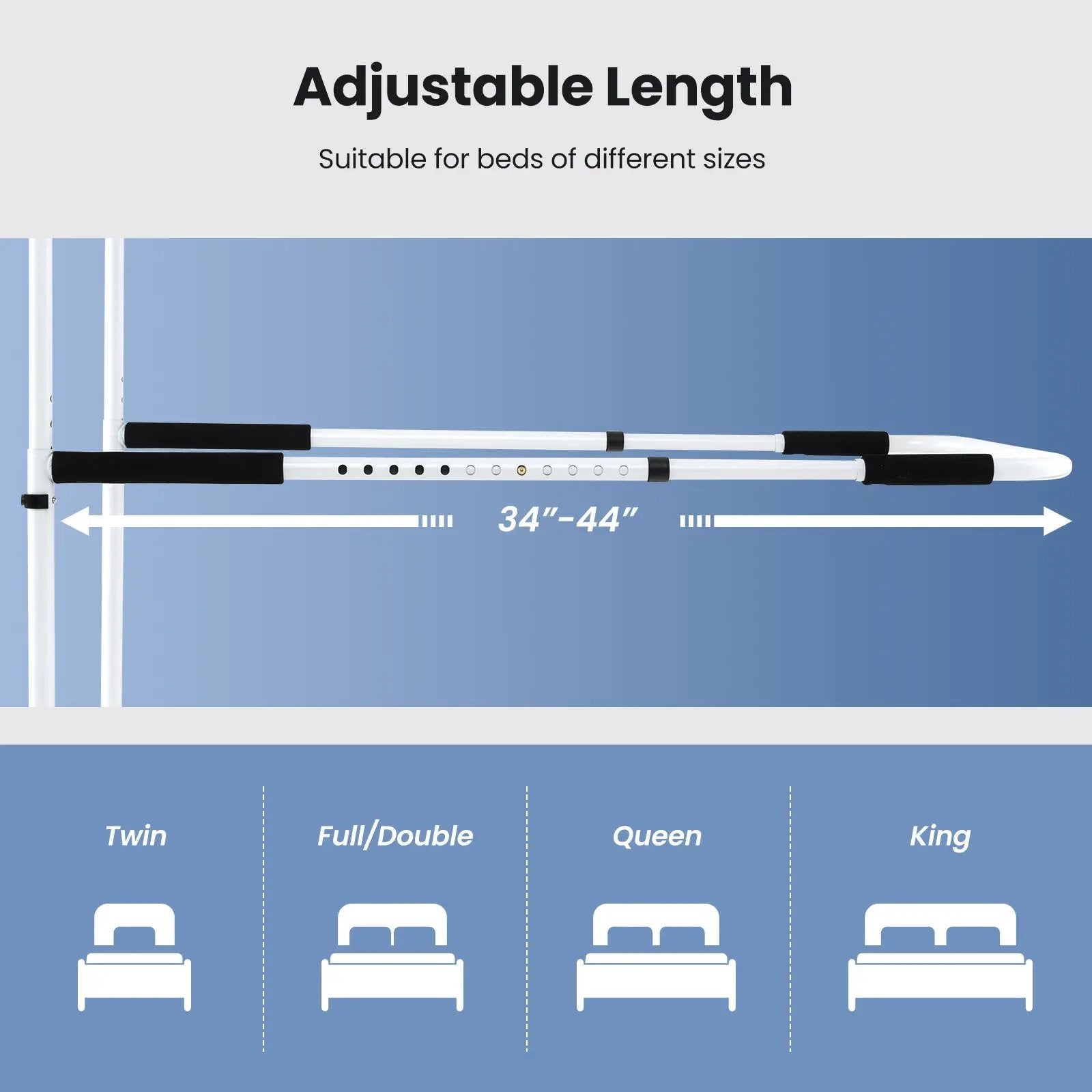 Bed Assist Rail Adjustable Fall Prevention by DirectDeals