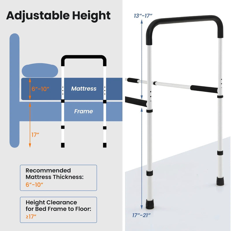 Bed Assist Rail Adjustable Fall Prevention by DirectDeals