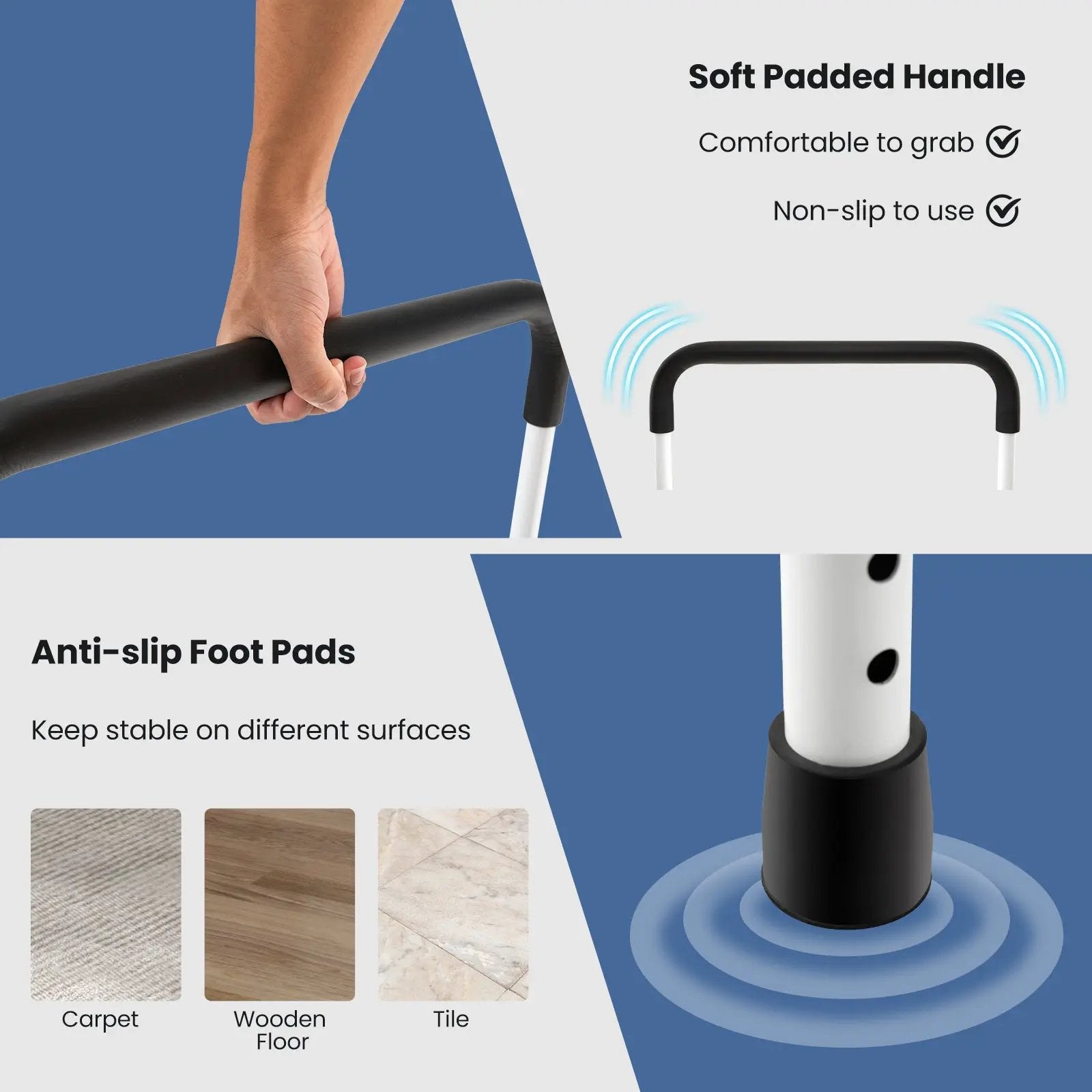 Bed Assist Rail Adjustable Fall Prevention by DirectDeals
