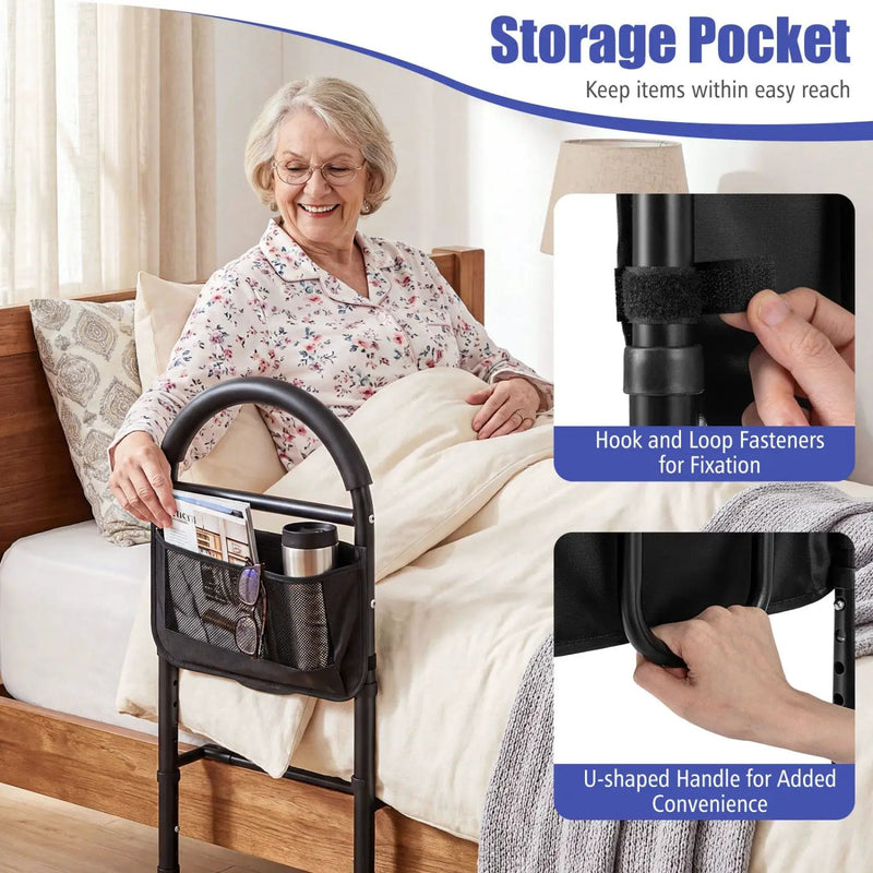 Bed Rails for Elderly Adults Safety Height Adjustable Bed Assist Railings by DirectDeals